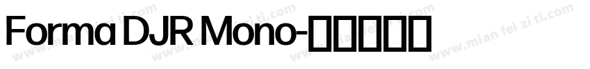 Forma DJR Mono字体转换